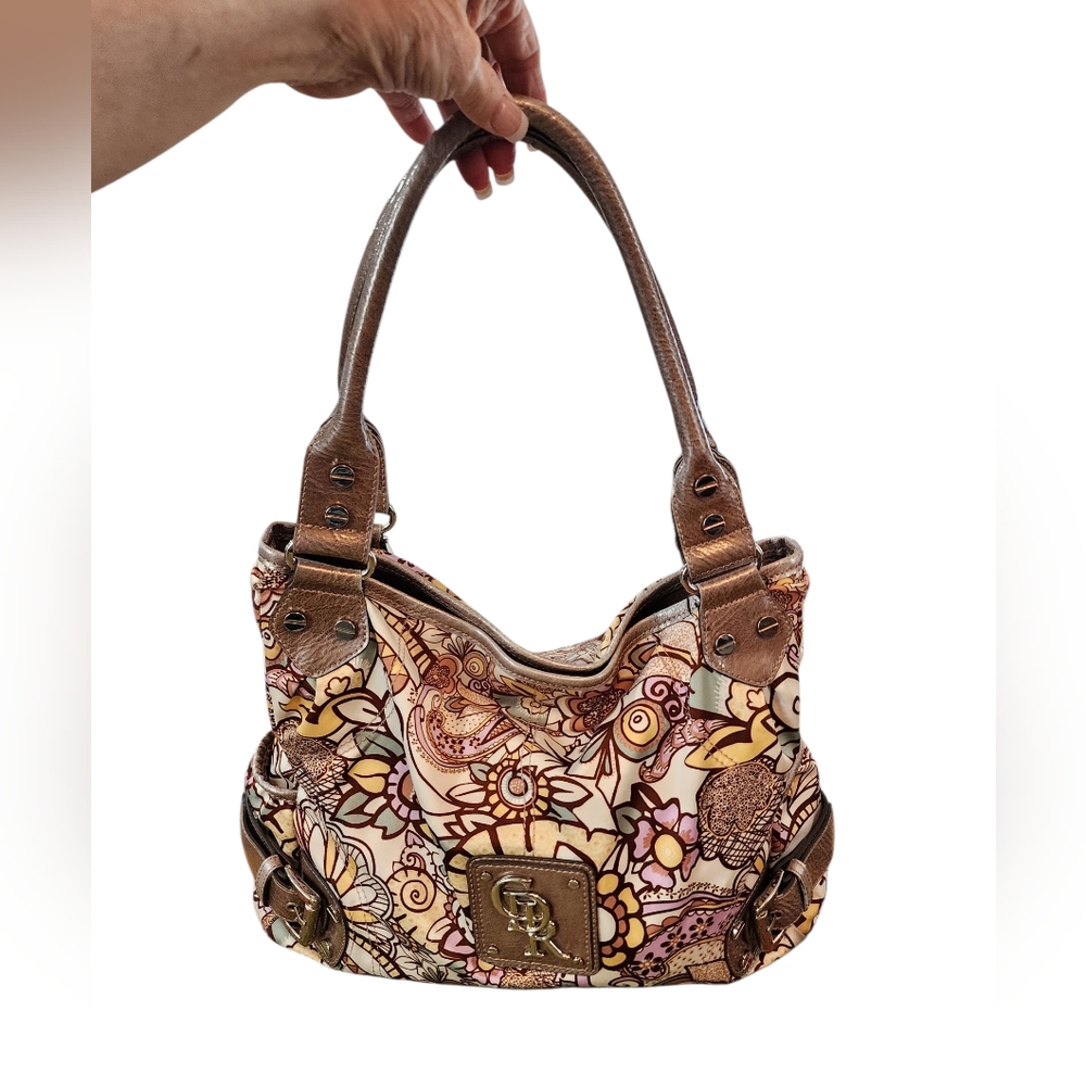 GENNI De ROSSI Women's Printed Purse Handbag Shoulder Tote Bag  EUC